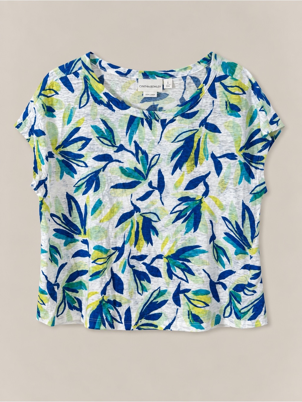 Cynthia Rowley 100% Linen Top Button Up XL Beachy Coastal Euro Summer Fisherman